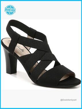 Heeled Sandals Dressy Chic Sophisticated Open Toe Crisscross Straps Work Wedding